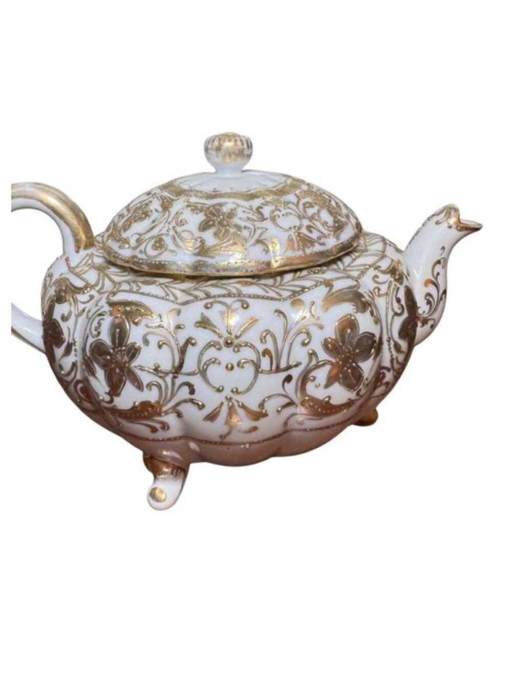 Antique Nippon Gold Moriage Teapot Hand Painted Japanese Porcelain 1911–1921 - Picture 2 of 11